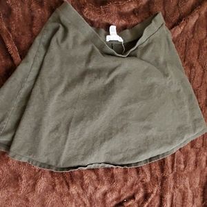 Olive green skater skirt